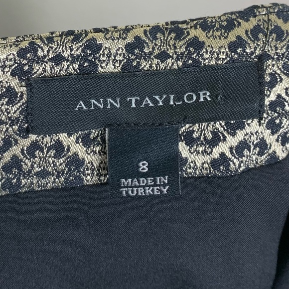 Ann Taylor Metallic Baroque Career Pencil Skirt 8 - Picture 6 of 8